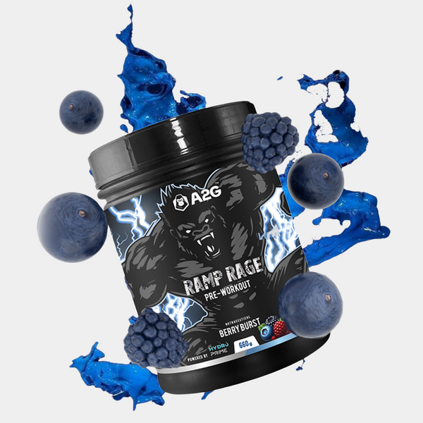 Ramp Rage Pre-Workout - India’s First 22g Scoop Formula - Berry Burst Flavor (30 Serving) - a2glifestyle